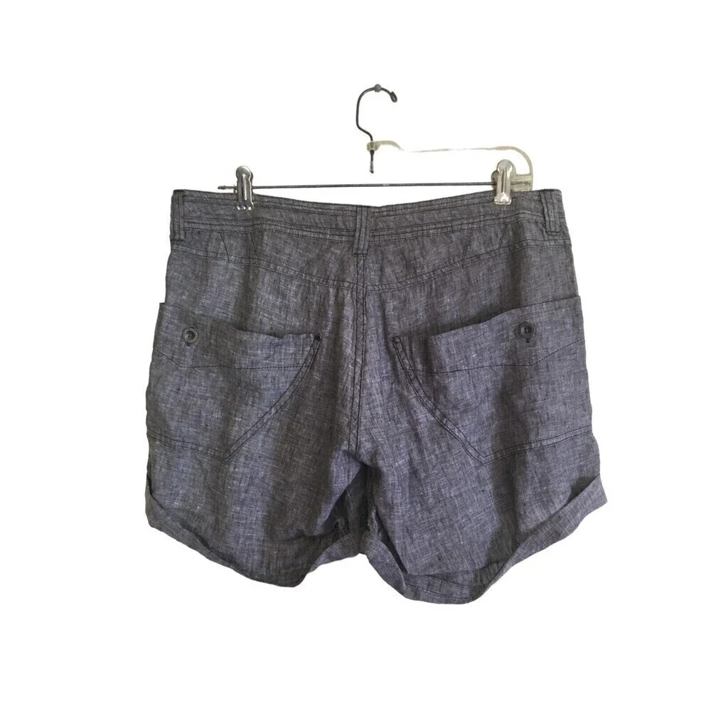Horny Toad Linen Shorts Women's Size 10 Charcoal Gray Lightweight Lithe NEW NWT
